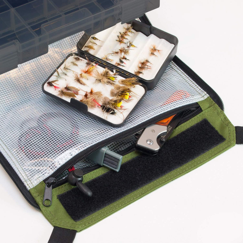 Elkton Outdoors Rolling Tackle Box with Wheels