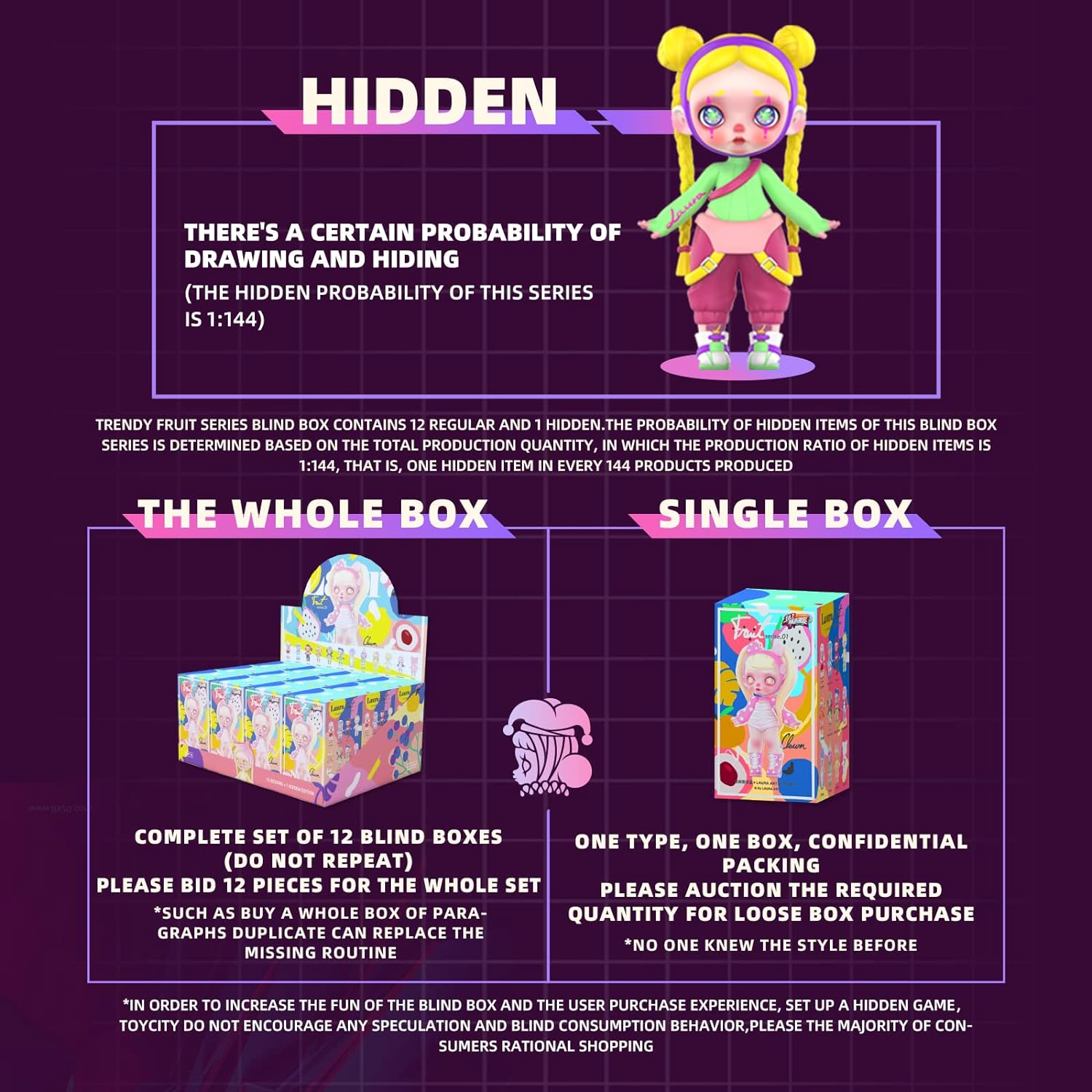 12-Pack Blind Box, Fashion Trendsetters Series Cute Blind Box Action Figures Popular Collectible Toys Birthday Halloween Christmas Gifts
