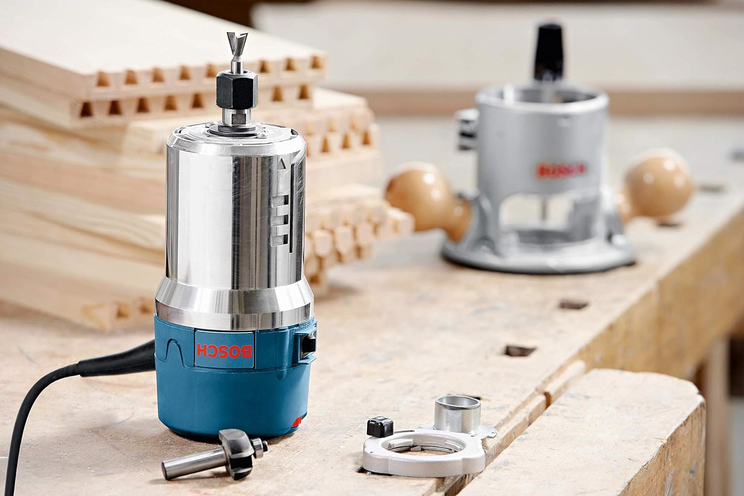 BOSCH 1617EVSPK Wood 12 Amp Router Tool Combo Kit